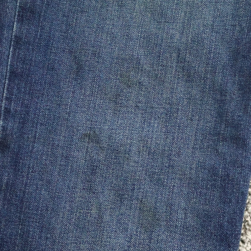 Pantalones de mezclilla KR3W para hombre 33x32 azul botón mosca pierna recta informales ropa de calle Foto 4 de 4