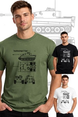 T-Shirt PzKpfw VI Tiger I MechWear Technische Zeichnung Military