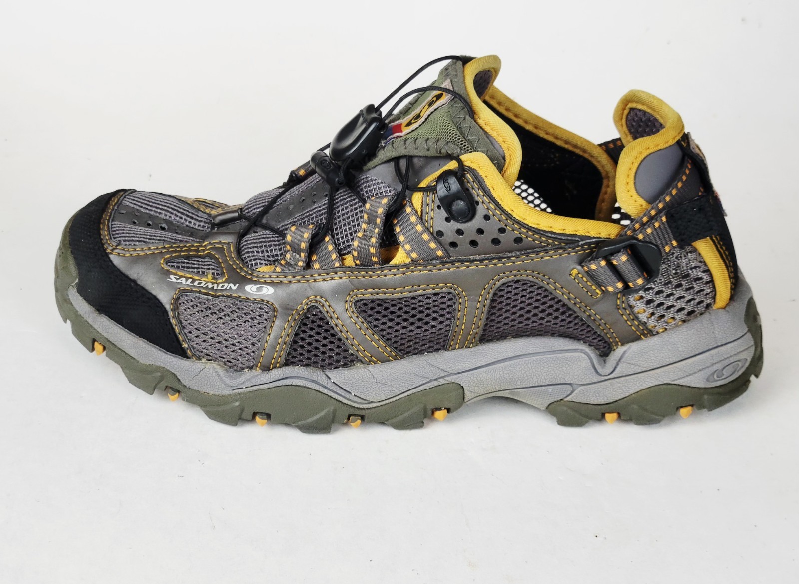 Scarpe da trail Salomon Tech Amphibian da uomo escursionismo acqua fuoristrada grigie taglia: 8 5