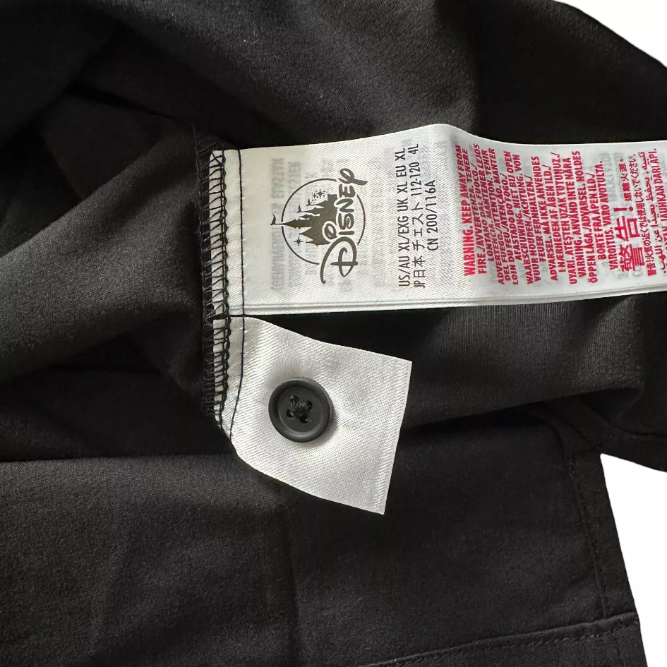 NEW Disney Shirt Adult XL Black Blue The Haunted Mansion Button Up Mens