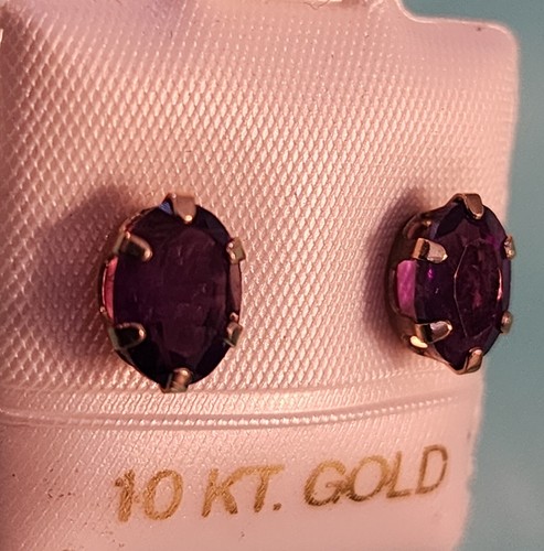 10K Yellow Gold Stunning & Generous 1.25ct Genuine Amethyst, February Birthstone - Picture 4 of 7