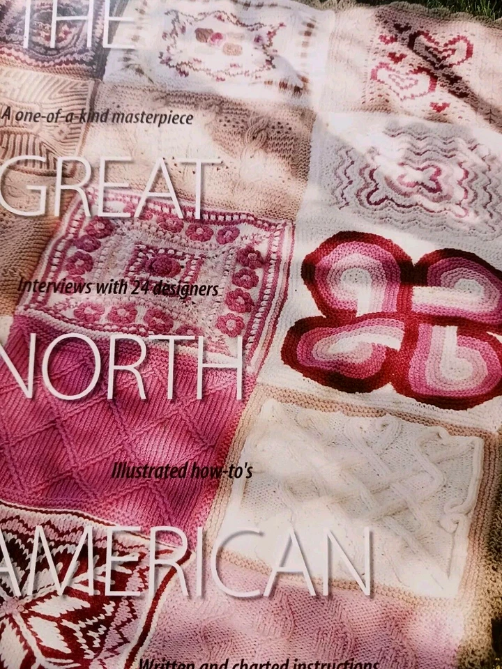 The Great North American Afghan Knitting Patterns Book 24 Unique Square Designs - Image 2 of 4
