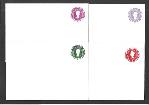 GB Stationery STO 4x QEII 6d, 9d, 1s & 4d embossed Envelopes H&B ES91 to ES94