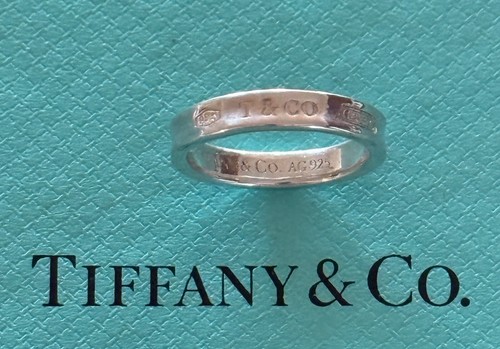 Tiffany & Co. 1837 Ring Narrow Sterling Silver 925 Size 7 1/2 US - Picture 4 of 5