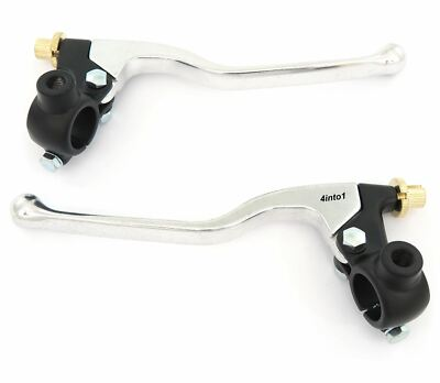 #ad #ad Honda GP Lever Set w Mirror Mount Clutch Drum Brake Black amp; Chrome 7 8quot; $29.95
