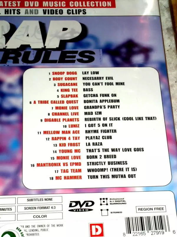SEALED RAP RULES CD MUSIC & DVD VIDEO CLIPS IMPORT VERSION
