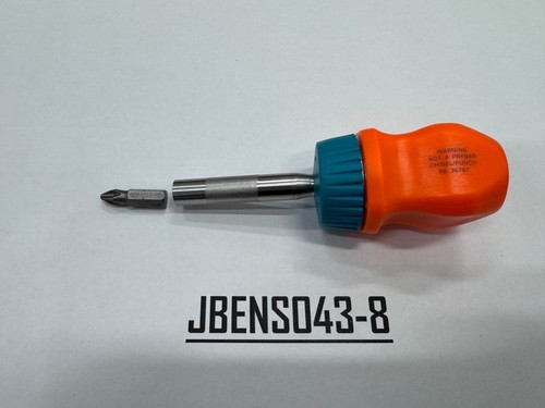 Snap-on Tools TEAL & ORANGE Stubby Hard Grip Ratcheting Screwdriver SSDMR1ATLO - 第 6/7 張圖片