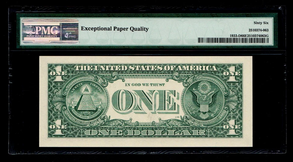 Repeater Serial Number 2006 $1 Federal Reserve Note Cleveland PMG GEM UNC - Image 2 of 2