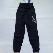  40 Reebok Women  s Pants With Double Elastic Waist In Black Size 2XS