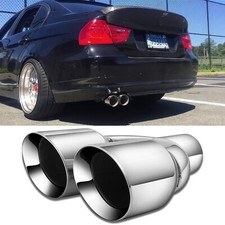 For 3 Series 328i 325i E90 E92 2.5" to 3.5" Dual Exhaust Pipe Tips Double Wall