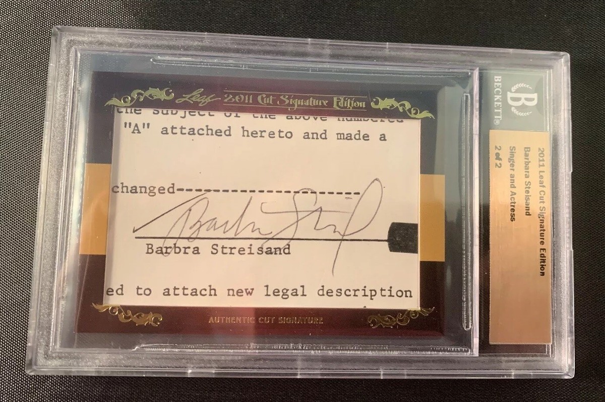 Carte Signée Barbra Streisand - Édition Limitée 2/2 - Authentifiée BAS - Neuf