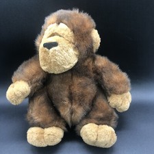 Brown Tan Gorilla Ape Monkey Plush Stuffed Animal Toy Primate 11" Tall