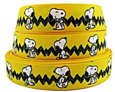 Snoopy Character 1" Wide Repeat Ribbon Sold in Yards - USA SELLER
