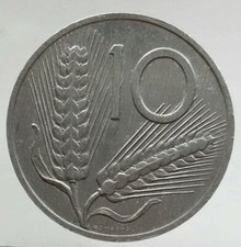 ERRORE-CURIOSITA-VARIANTE 10 LIRE SPIGA 1986 ASSE RUOTATO 40° NON COMUNE