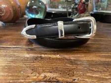 Chacon Sterling Silver Belt Buckle 40-42  -1  Calf New Belt  