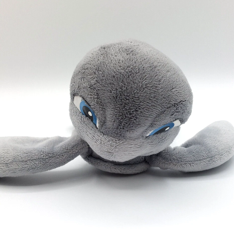 Peluche doudou tortue Ricky SAMMY 2 gris yeux bleus bouche rouge 20 cm - Photo 4/4