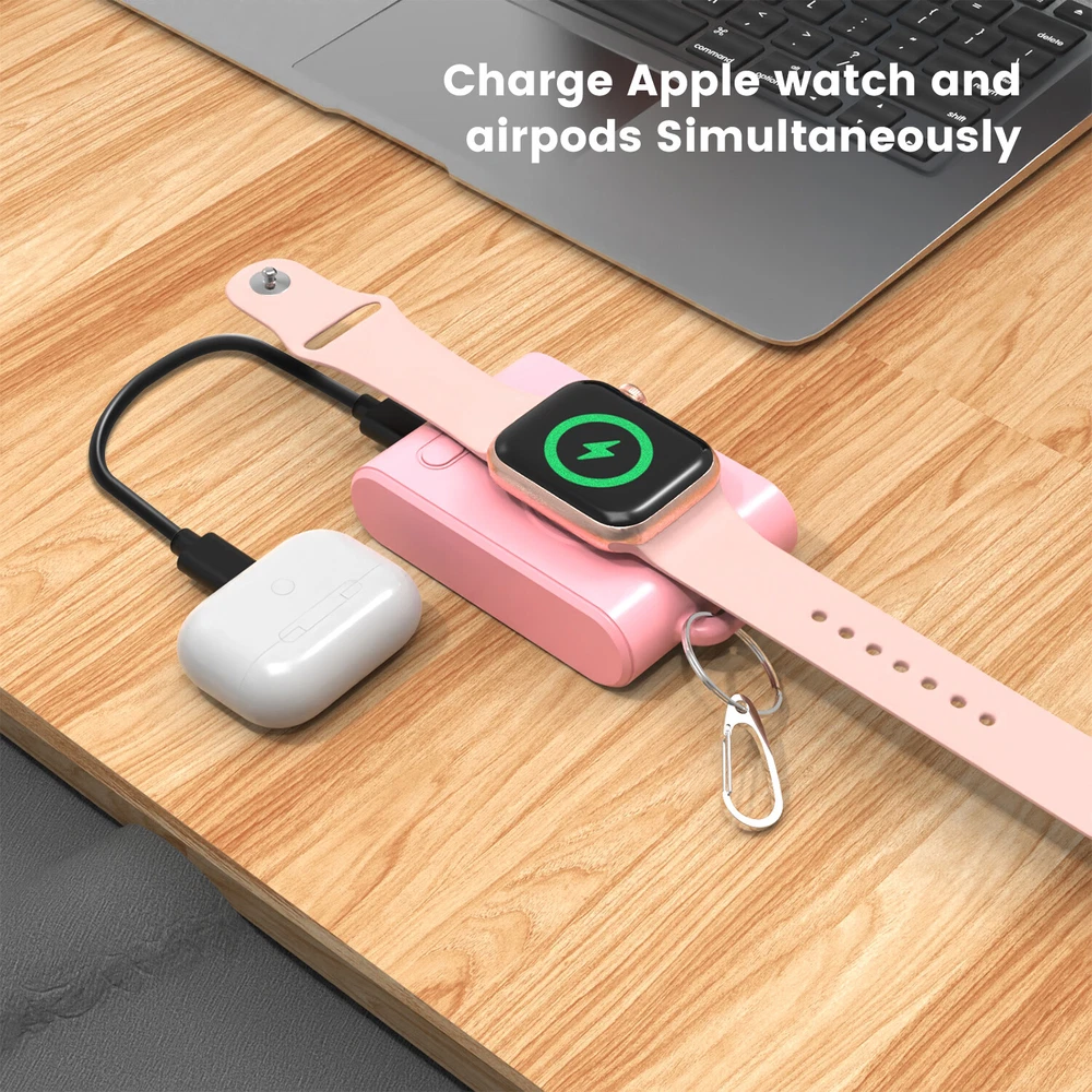 Power Bank for Apple Watch Magnetic Travel Smart iWatch Charger Universal Pink Power Bank for Apple Watch Magnetic Travel Smart iWatch Charger Universal Pink