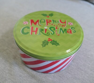 2014 Brother Sister Design Studio Merry Christmas Tin Storage Container 6''