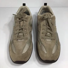 Woman’s Easy Spirit Tan Synthetic Leather Lace Up Comfort Shoes Size 9.5 M