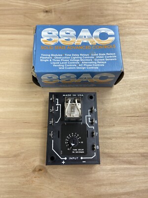 SSAC Solid State Timer ERD1223 Time Delay 0.1-10 SEC. 24VAC 10A RES. @120VAC