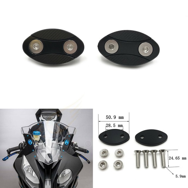 Mirror Block Off Plates Mirror Cover Caps for BMW S1000RR 20132018 Black eBay