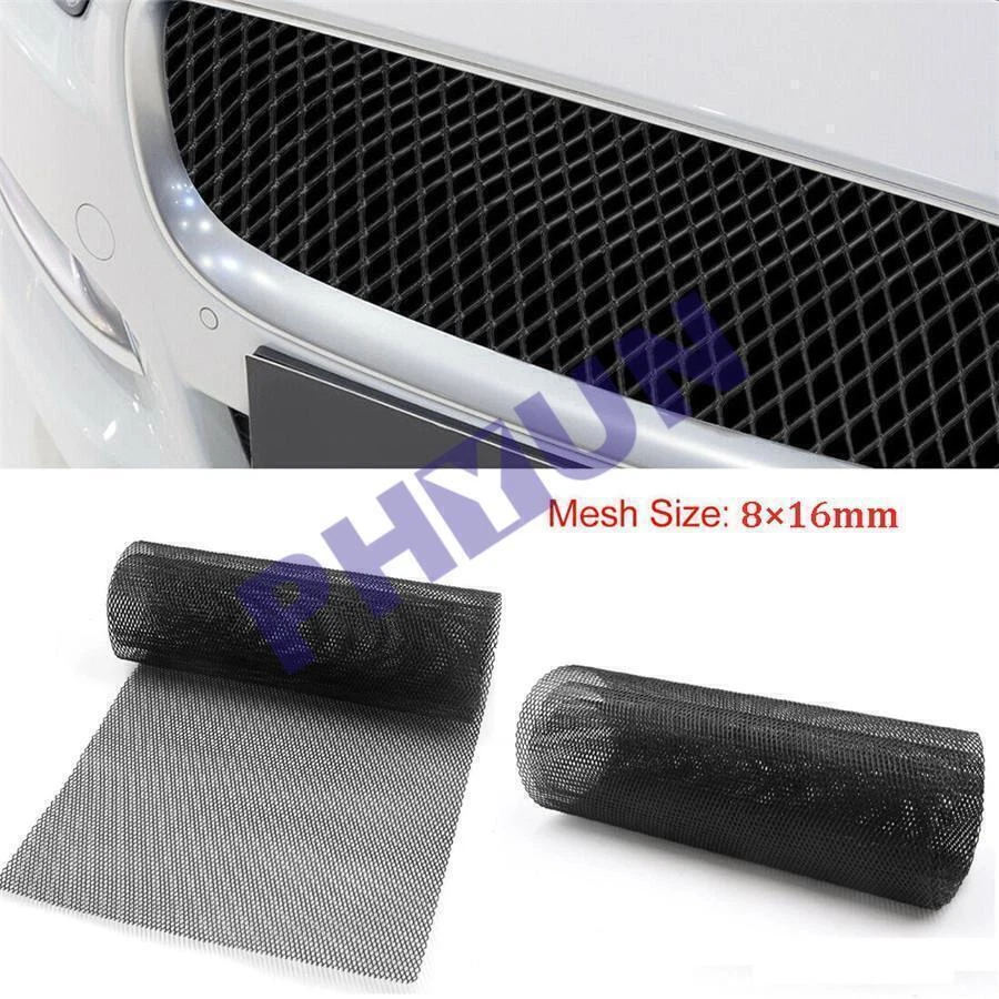 Car Front Bumper Grilles Grill Vent Diamond Mesh Net rhombus style Universal - Image 3 of 4