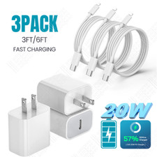 3Pack 2025 Upgrade Super Fast Charger Type C For iPhone 14 13 12 11 Pro Max Xs 8