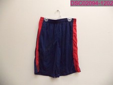 Stain/Hole-Liberty Pro Youth XL Navy Blue Mesh Active Shorts with Side Stripe