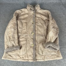 Vintage Christ Sheepskin Jacket Large Womens Brown Coat Leather Soft Buttery