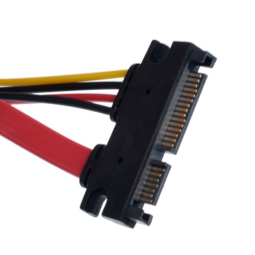 15+7 Pin SATA HDD Extension Cable Data & Power Male to Female, 19" / 50cm - Picture 2 of 7
