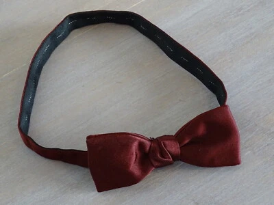 Satin Schleife Bordeaux Dunkelrot Rote Fliege Vintage Viktorianisch Steampunk - Bild 1 von 2
