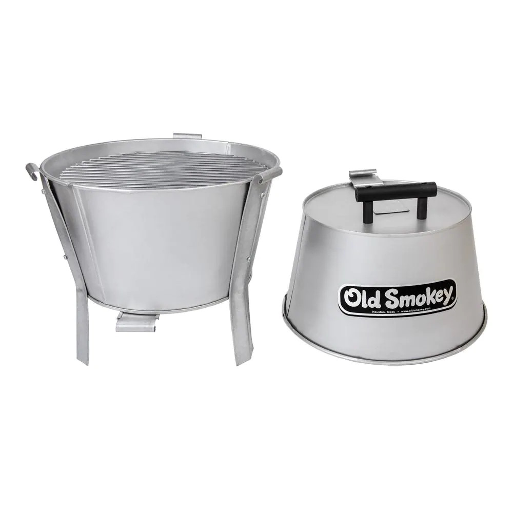 Charcoal Grill BBQ Camping Rust Resistant Aluminized Steel 22 in. Old Smokey