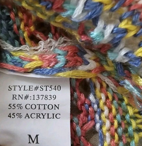 Altar'd State Knit Crop Top Crochet Halter Sz Medium bohemian Striped NWOTS - Picture 5 of 5