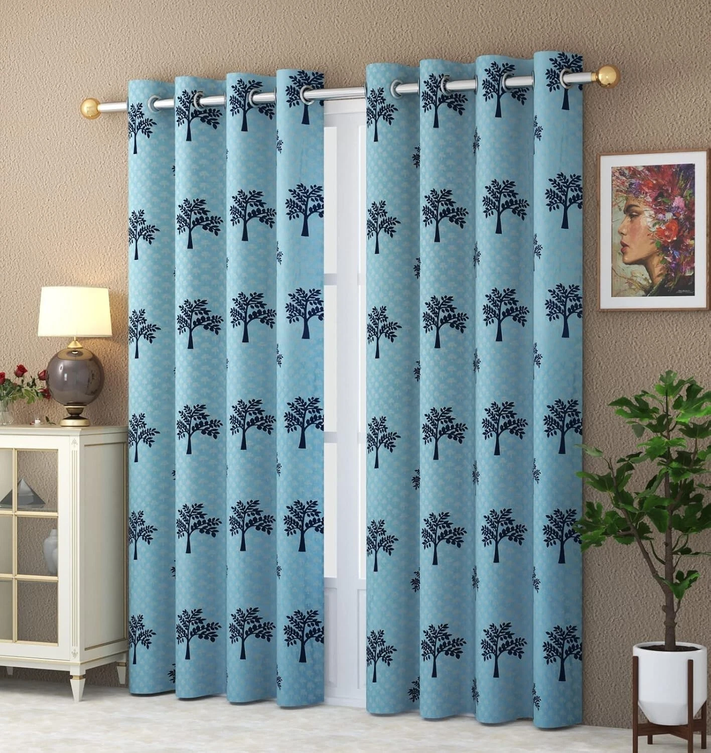 New Polyester Door Curtain Set with 2 Piece Eyelet - 7ft
Opens in a new window or tab