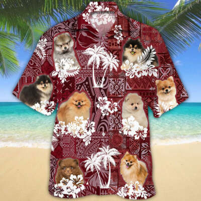 Pomeranian Hawaiian Shirt Dog Hawaii Aloha Beach Shirt Short Sleeve HO5235
