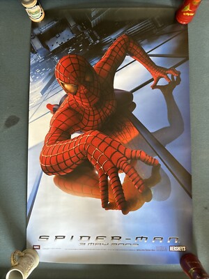 RARE 2002 MARVEL Columbia Pictures Spiderman Movie Hersey's Promotion Poster #1