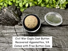Old Rare Vintage Antique Civil War Relic Eagle Button Recovered Appomattox, VA