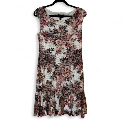 Women's Lace Floral Dress Connected Apparel, Size 4