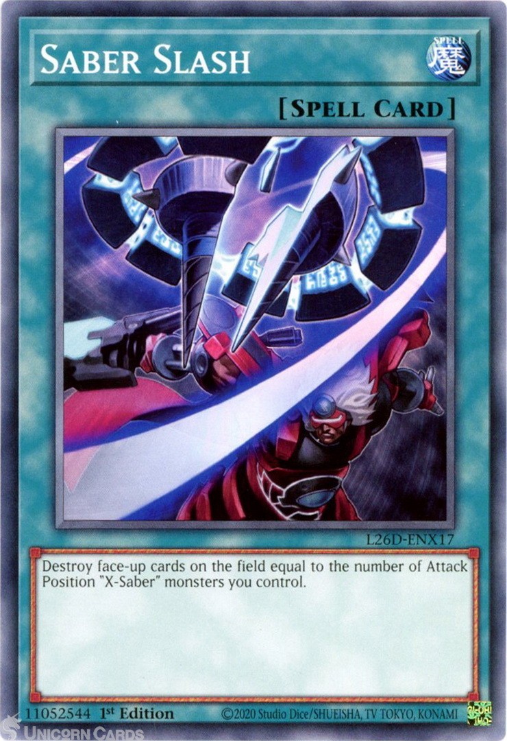 L26D-ENX17 Saber Slash : Common 1st Edition Mint YuGiOh Card
