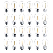 24 Pack LED S14 Replacement Light Bulbs, 24 Count Pack of 1 Warm White