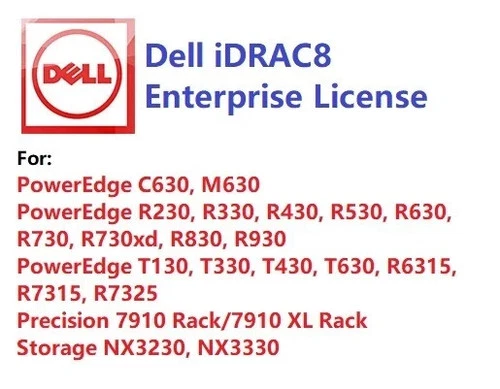 iDRAC8 Enterprise License For Dell R430 R330 R530 R630 R730 R730XD R830 R930