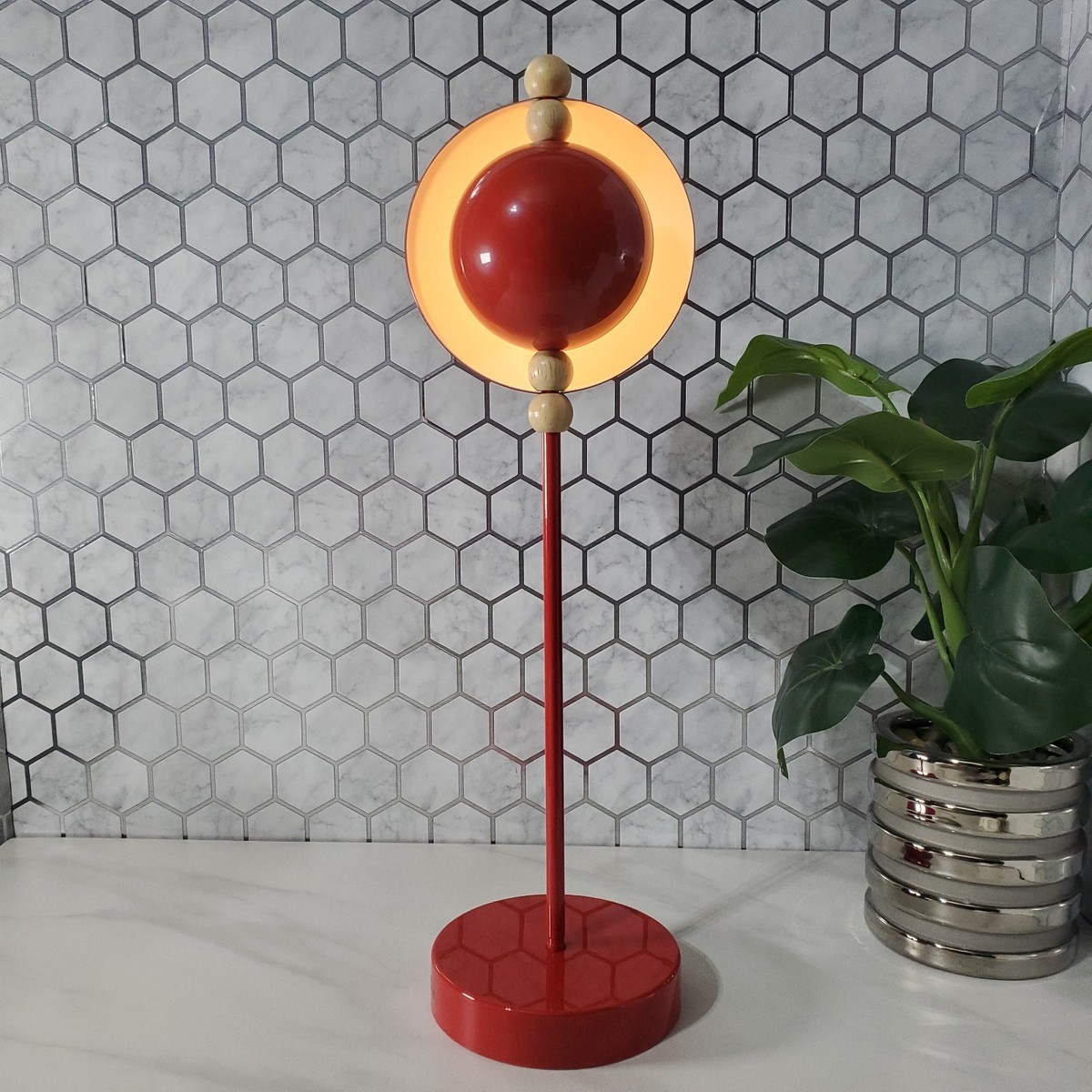 Ikea Strala LED Decorative Red Table Lamp by Lukas Bazie Battery