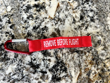 NEW Before Flight Pilot Red Aircraft Car Keychain Tag Travel Luggage Bag Tag