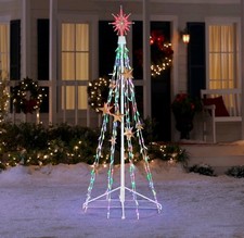 Gemmy Orchestra of Lights 6 ft 156 LED Color Changing Lights Tree New 5969251