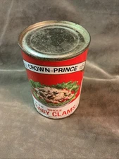 Circa 1979 Unopened Can Crown-prince Whole Baby Clams In Water 