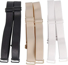 3Pairs Bra Shoulder Strap Replacement 18mm Width Elastic Adjustable Multi Color