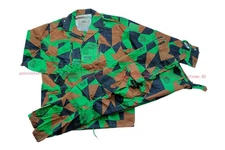 Rare Genuine Africa Ivory Coast geometric camo F1 BDU Uniform Top & Pants LL