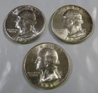 1951 Washington Quarters P,D,S - Very Choice BU - 3 Coin Lot