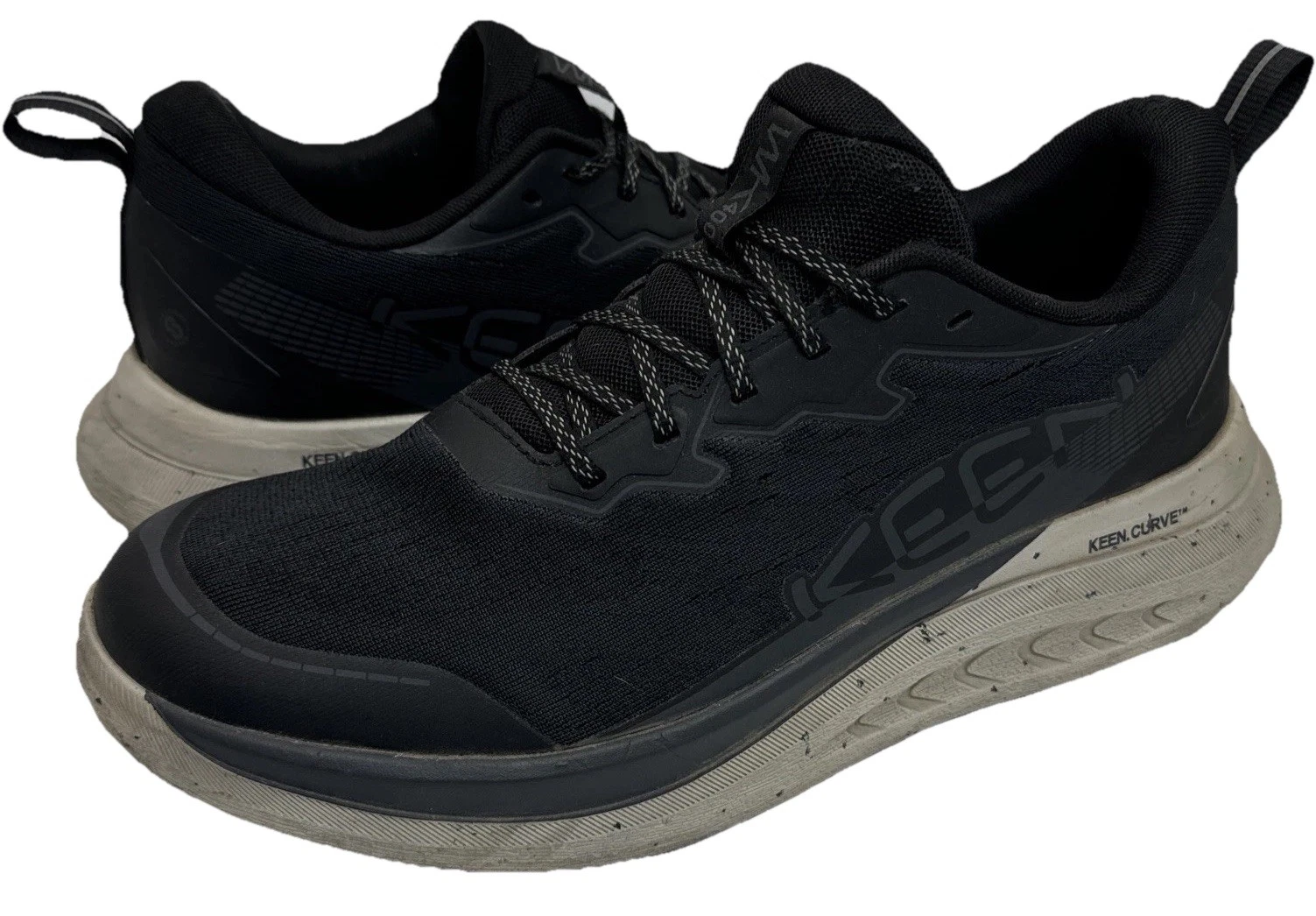 Keen Curve Men’s 10.5 Trail Running Hiking Waterproof Shoes Black White