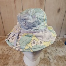 Gymboree Sun Hat Baby Toddler Girls 6-18m Pastel Floral Flower Lined Summer